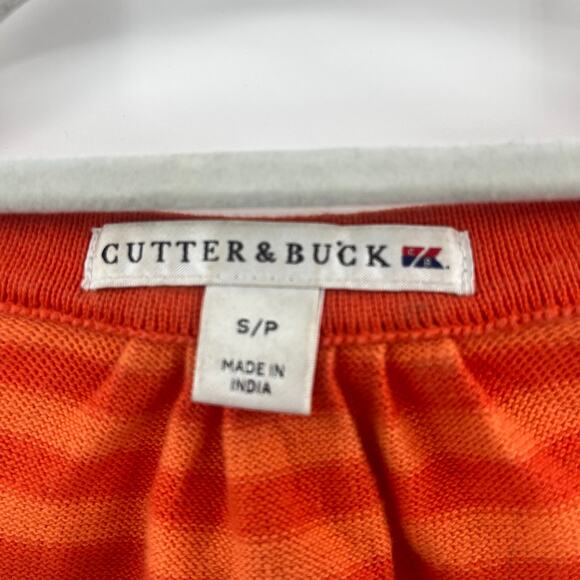 Cutter & Buck Gators Men Sweater Sz S Orange Stripe Preppy Tailgate Florida Fall - Picture 10 of 16